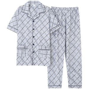 Mannen Pyjama Set Print Nachtkleding Katoen Nachtkleding Korte Mouwen Mannelijke Slaap Kleding Grote Werven 3xl Nachtkleding Zomer Homewear