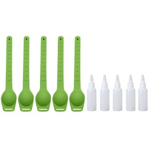 5Pc Sanitizer Hand Riem Wassen Gel Alcohol Afgegeven Armband Siliconen Horlogebanden + Snavel Fles Dispenser Pompen 10Ml # M