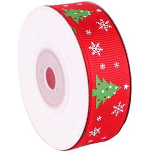 10 Rolls 10 Yards 20Mm Kerstboom Afdrukken Rood Groen Grosgrain Lint Voor Diy Ambachten Cadeaupapier Xmas Decoratie