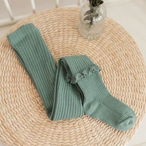 Menoea 8 Kleur Baby Meisjes Effen Kleur Legging Kinderen Lente Herfst Kant Lange Panty Gebreide Sokken Kinderen Strakke Katoenen Broek