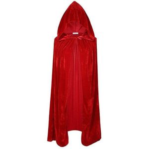 Volwassen Unisex Mannen Vrouwen Fluwelen Halloween Kostuums Mantel Hooded Middeleeuwse Heks Vampire Cape Fancy Dress Cosplay Jassen
