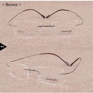 Bclear Beta-Ti Stijl Flexibele Geheugen Metalen Randloze Brillen Frame Voor Oculos De Grau Bril Optische Frame