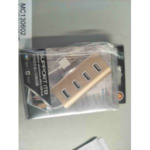 Usb 2.0 Hub High-Speed Type-C Transfer Hub Aluminiumlegering 4 Usb-poorten Hub