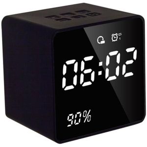 Draadloze Fm Radio Bluetooth Speaker Led Wekker Aux Tf Usb Muziekspeler Multifunctionele Portble Ingebouwde Microfoon Luidspreker