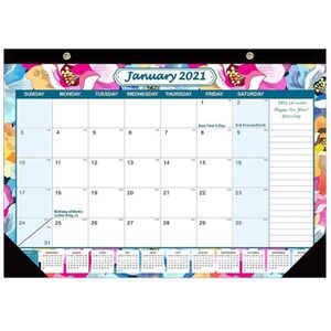 Bureau Kalender 17Inch X 12Inch Grote Maandelijkse Muur Hangen Kalender Voor Planning, loopt Van Januari Tot December