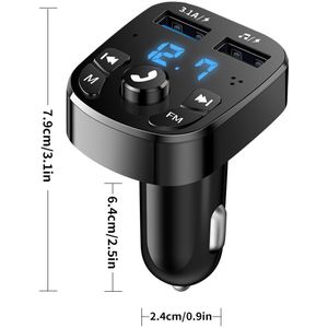 Bluetooth 5.0 Auto MP3 Speler Draadloze Fm-zender Audio Adapter Handsfree Dual Usb-poorten Opladen Auto Accessoires