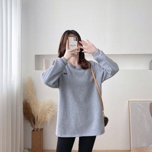 Borduurwerk Cartoons Trui Effen Kleur Trui Oversized Sweatshirt Winter Vrouwelijke Kleding Hoodie Voor Zwangere Vrouwen 9115P