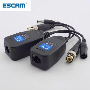 ESCAM 1 Paar (2 stuks) Passieve CCTV Coax BNC Power Video Balun Transceiver Connectors naar RJ45 BNC mannelijke voor CCTV video Camera