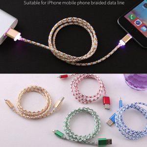 1 M Flash charger kabel voor iphone 6plus 7 8/iPad 4 mini 1 m puur koperen kern 2.0A USB rapid fast lading licht datakabel