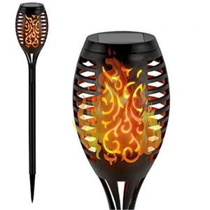 Outdoor Led Tuin Fakkel Lamp Solar Flame Licht Ondoordringbare Gazon Lamp Voor Yard Garden Solar Bolderarmatuur Led Solar Stok lichten