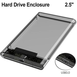 USB3.0 2.5 &#39;&#39;Transparant Hdd Case Sata 3.0 Usb 3.0 Gen2 10Gbps Seriële Poort Sata Ssd Harde Schijf behuizing Doos Ruimte Grijs