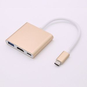 LYBALL Type C naar HDMI Multipoort Converter met USB 3.0 Poort en USB C Opladen Poort voor MacBook/Chromebook pixel/Huawei/Samsung
