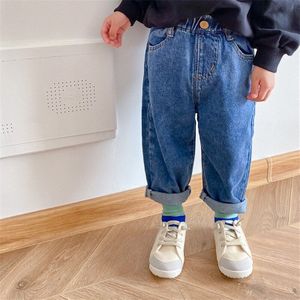 Kinderen Herfst Alle-Match Jeans Jongens Meisjes Mode Straight Denim Broek Kinderen Casual Broek