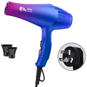 Kapsalon Professionele Krachtige Föhn Kapper 2400W Twee Air Verzamelen Nozzles 6 Versnellingen Aanpassing Föhn Zwart