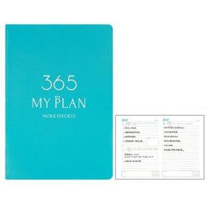 365 Dagen Schema Portableyearly Dagboek Wekelijkse Maandelijkse Dagelijkse Planner Organisator Pu Lederen Cover Papier Notebook B6/A5 Agenda