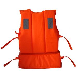 Bescherming Volwassen Verstelbare Riem Opblaasbare Windsurfen Zwemmen Drijvende Schuim Snorkelen Oranje Zwemvest