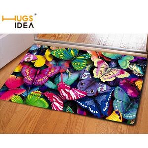 Hugsidea mode vlinder afdrukken home decoratieve karpetten voor slaapkamer woonkamer antislip deur vloermat tapijten alfombras