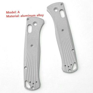 1 Paar Aluminium Antislip Diy Handvat Weegschalen Patches Voor Benchmade Bugout 535 Vervanging Reparatie Gereedschap Onderdelen