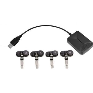USB Android TPMS Auto Bandenspanningscontrolesysteem Display 4 Interne externe Sensoren Android Navigatie Bandenspanning Alarm