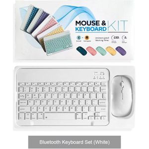 Mini Bluetooth Toetsenbord En Muis Draadloze Ipad Toetsenbord Muizen Tablet Toetsenbord Muis Voor Telefoon Mobiele Telefoon Laptop