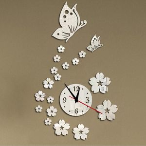 36 Acryl Klokken Horloge Wandklok Modern 3d Kristallen Spiegel Horloges Home Decoratie Woonkamer