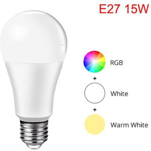 Tuya Smart Lamp 85-265V E27 B22 10W 15W 2.4G Wifi Rgb Led Lamp smart Leven App Controle Compatibel Alexa Echo Google Thuis