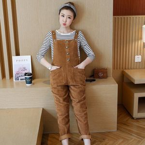 Herfst Winter Koreaanse Mode Corduroy Moederschap Bib Broek Jumpsuits Kleding Voor Zwangere Vrouwen Losse Zwangerschap Overalls