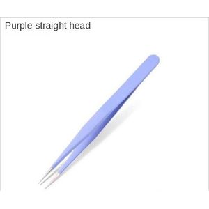 Kleur Pincet Reparatie Tools Industriële Precisie Elleboog Rechte Pincet Reparatie Tools Valse Wimpers Nail Gereedschap