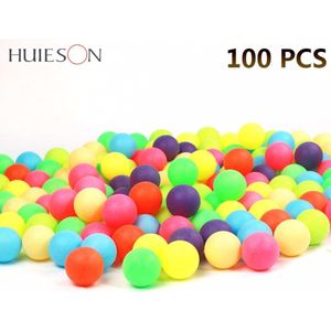 100 stks/pak Gekleurde Ping Pong Ballen 40mm 2.4g Entertainment Tafeltennis Ballen Gemengde Kleuren voor Game en Reclame