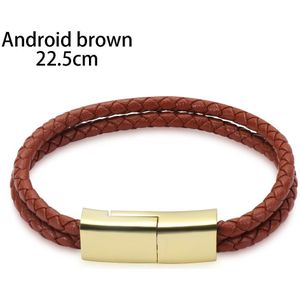 1 Pc -Styling Lederen Armband Met Micro Usb Type C Usb Data Sync Opladen Snel Opladen Kabel polsband Voor Android
