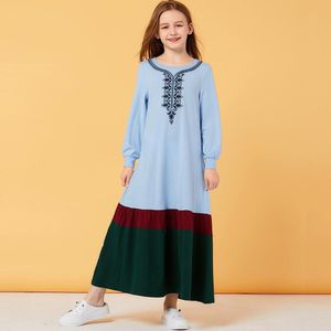 Meisjes Moslim Abaya Voor Kinderen Turkije Kinderen Hijab Jurk Borduurwerk Abaya Kaftan Robe Dubai Caftan Qatar Omani Islamitische Kleding