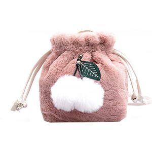 Leuke Pluche Cross-Body Schoudertas Vrouwen Dames Meisjes Kleine Portemonnee Toevallige Handtas