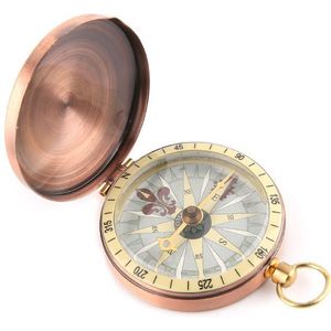Vintage Zakhorloge Kompas Metalen Flip Kompas Voor Wandelen Wandelen Reizen Varen Nautische Marine Survival Kompas