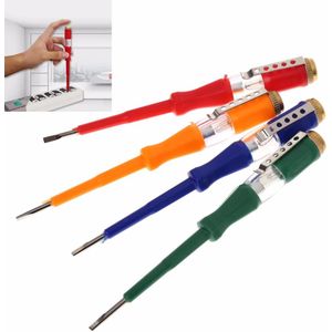 Test Pen Portable Flat Screwdriver Electric Tool Utility Light Device Screw Driver Hand Tools LED Voltage Tester Colorful