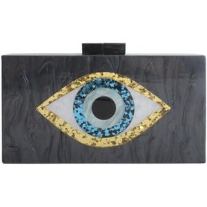 Patchwork Glitter Evil Eye Acryl Pvc Plastic Doos Dag Koppelingen Zomer Strand Reizen Avond Handtassen Vrouwen Cocktail Tassen