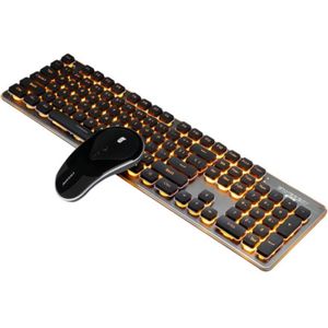 896F 2.4G Usb Wireless Keyboard Set Splash-Proof Stille Voor Laptop Notebook Meisje