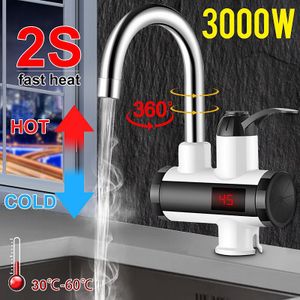 3000W Elektrische Keuken Boiler Tap Instant Water Kraan Kachel Koude Verwarming Kraan Tankless Doorstromers