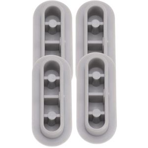 2/4Pcs Antislip Pakking Toiletbril Bumper Badkamer Producten Lifter Kit Verhogen De Hoogte Toiletbril Demping Pads (Grijs)