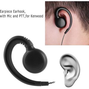 180 Graden Draaibare Oorhaak Oortelefoon Headset Met Microfoon Ptt Voor Kenwood Baofeng Grote Oor Opknoping Crystal Twisted Oortelefoon 2022