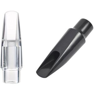 2 Pcs Sopraansaxofoon Mondstuk Black Bakelit Voor Treble Saxofoon Onderdelen, 70 Mm & 90.85Mm