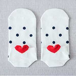 3 Pairs Katoen Womens Sokken Rood Hart Leuke College Eenvoudige Stijl Studenten Vrouwelijke Sokken Meias Ademend Lente Zomer Kawaii Sox