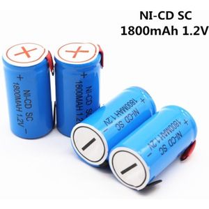 Sc 1800 Mah Sc Batterij Subc Batterij Oplaadbare Batterij Vervanging 1.2V Accu 1800 Mah Power Bank