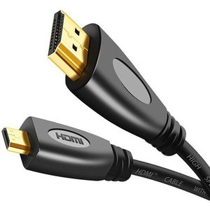 Micro Hdmi Naar Hdmi Kabel 3M Vergulde 3D 4K 1080P Premium High Speed Hdmi Kabel adapter Voor Hdtv Xbox Pc Gopro Hdmi Connector