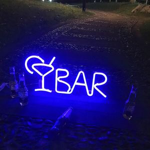 Bar Neon Sign Licht Met Afstandsbediening Contral Voor Bar Ktv Shop Decor Led Sap Vorm Brief Bar Neon Lamp Buis kerst Muur Decor