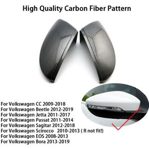 Carbon Look Side Wing Mirror Cover Voor Vw Golf 7.5 MK7 7 Gtd R Gti 6 Passat B7 Cc Scirocco polo 6R 6C MK6 Cap Voor Jetta 6 Mkvi