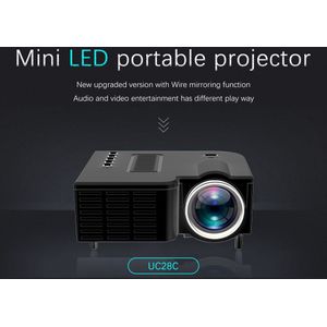 Projector Us Plug Led Draagbare Home Theater Video Projector Ondersteuning HD1080P Voor Outdoor Film Black