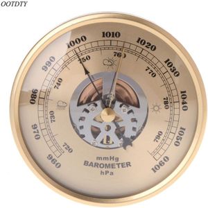 OOTDTY 108mm Wandmontage Barometer Perspectief Ronde Dial Air Weerstation mmHg/hPa