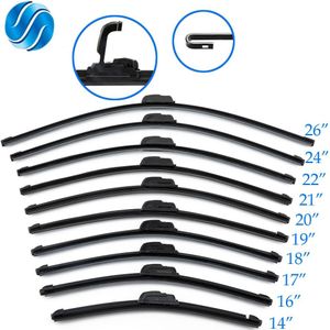 Auto Frameloze Wisser Natural Rubber Bracketless Auto Soft Voorruit 14 "16" 17 "18" 19 "20" 21 "22" 24 "26"
