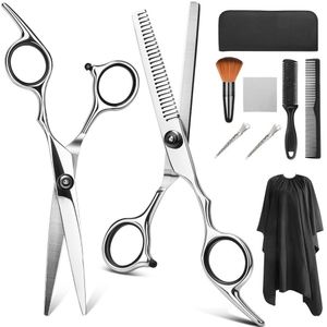 Senignol 9Pcs Professionele Kappers Schaar Kapper Haar Knippen Salon Dunner Haar Snijder Kam Voor Kappers Set Kit