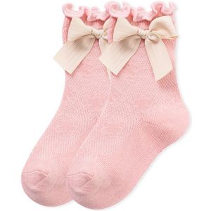 Baby Little Girls Breathable Socks Bowknot Knee High Children Tube Socks Bows Ruffle Kids Girl Socks